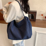 Weiyinxing Canvas Shoulder Bags for Women 2023 Big Totes Bags Girls Fashion Large Capacity Chain Shopper Commuter Designer Handbags