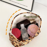 Weiyinxing Women Eco Corduroy Makeup Pouch Rose Pattern Lightweight Travel Cosmetic Organizer Bag With Zipper
