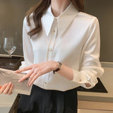 Weiyinxing Sleeve Office Lady White Blouse Shirt Tops Women Turn Down Collar Blouse Women Blusas Mujer De Moda 2023 Blouses Blusa E313