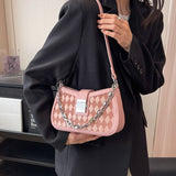 Weiyinxing Women's Chain Shoulder Bag 2023 New In Trend Designer Crossbody Bag Classic Female Handbags and Purses Small Saddle Bags