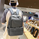 Weiyinxing Capacity PU Leather Women Backpack Men Cool Travelling BagPack High Quality School Backpack for Girls Book Mochilas Couple