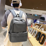 weiyinxing Capacity PU Leather Women Backpack Men Cool Travelling BagPack High Quality School Backpack for Girls Book Mochilas Couple