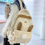 Weiyinxing Travel Pink Girl School Bag Female Cartoon Laptop College Backpack Cute Ladies Book Bag Fashion Women New Backpack Trendy