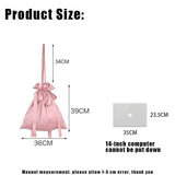 Weiyinxing Shoulder Bags Female Soft Smooth Satin Handbag Japanese Lace Drawstring Women Handbags Versatile Girls Shopper Totes Bag