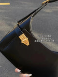Weiyinxing New Women's Fashion Handbags Retro Solid Color PU Leather Shoulder Underarm Bag Casual Women Hobos Handbags