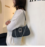 Weiyinxing Nubuck Women Shoulder Bags Matte Leather Solid Color Ladies Underarm Bag Fashion Female Chain Small Purse Handbags