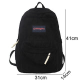 Weiyinxing Girl Corduroy Design College Backpack Cool Women Men Striped Fashion Teenage Book Bag Ladies Travel Female Laptop School Bag
