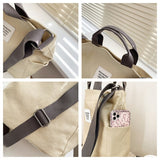 Weiyinxing Women's Leisure Canvas Shoulder Bags Designer Large-capacity Ladies Simplicity Handbags Female Fashion Versatile Crossbody Bags