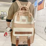 Weiyinxing Transparent Waterproof School Backpack Women Cool Female Travel Fashion College Backpack Ladies Cute Laptop Book Bags Nylon