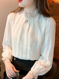 Weiyinxing Sleeve Blouse Women Blusas Mujer De Moda 2023 Apricot Chiffon Blouse Shirt Tops Women Blouses Camisas Blusa Feminina F515