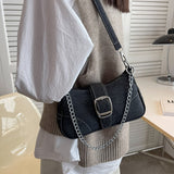 Weiyinxing Designer Women Denim Bags Casual Shoulder Underarm Bag Fashion Luxury Chain Crossbody Bag Simple Handbags Trend Tote Purse