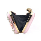Weiyinxing Vintage Women Evening Bags Metal Flower Luxury Diamonds Clutch Black Color Rhinestones Chain Shoulder Handbags Night Bag