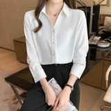 Weiyinxing Sleeve White Blouse Shirt Blouse Women Blusas Mujer De Moda 2023 Turn Down Collar Office Lady Blouse Tops Women Blusa E197