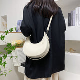 Weiyinxing Women Versatile Crossbody Bags High Quality Solid Half Moon Bag Fashion Luxury One Shoulder Underarm Bag Handbags For Women