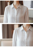 Weiyinxing Mujer De Moda 2023 Long Sleeve Women Shirts Dot Chiffon Blouse Shirt Tops Turn Down Collar Office Blouse For Women B864