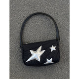 Weiyinxing Stars Handbags for Women Y2k Cool Girls Underarm Bag Casual Female Small Shoulder Bags Retro Clutch Purse with Zipper