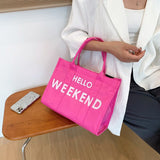 Weiyinxing Women's Vintage Tote Bags Shoulder Bag for Women Nylon Casual Large Capacity Designer Brand Letters Luxury Big Shopper Handbags