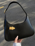 Weiyinxing New Women's Fashion Handbags Retro Solid Color PU Leather Shoulder Underarm Bag Casual Women Hobos Handbags