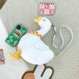 Weiyinxing Big White Goose Messenger Bag New Style Duck Cross Body Bag Cute Funny Plush Doll One Shoulder Cosmetic Bag