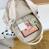 Weiyinxing Women Cute Green Student Backpack Fashion Kawaii Girl School Bags Female Laptop College Backpack Trendy Cool Lady Nylon Book Bag