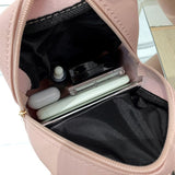 Weiyinxing Pu Solid Color Mini Rhombus Backpack Suitable for Women Fashion Casual Small Backpack Girls Korean Style Student 2023 New