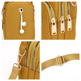 Weiyinxing Women Leisure Mobile Phone Shape Nylon Shoulder Bag Travel Luxury Handbag Zipper Multiple Pocket Female Trend Mini Crossbody Bag