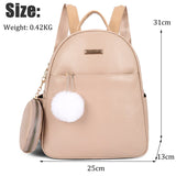 weiyinxing PCS/SET Fashion Leather Women Backpack for Teenagers Girls Female BackPack Small Pu Travel Backpacks New Designer School Bag