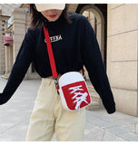 Weiyinxing Women Bag Canvas Bag Fashion Creative Personality Shoes Shape Shoulder Crossbody Bag Female Funny Handbag and Purses
