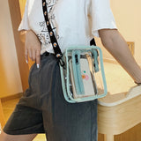 Weiyinxing Crossbody Bags for Women Daisy Transparent Shoulder Handbag for Women Fashionable Tote Female Shoulder Bags