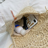 Weiyinxing Hollow Tassel Rattan Women Shoulder Bags Wicker Woven Crossbody Bags Summer Beach Straw Bag Lady Clutches Female bag