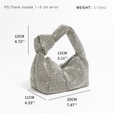 weiyinxing Rhinestones Knot Evening Bag Glitter Crystal Mesh Women Handbags Designer Diamonds Party Purses Shinny Female Bags 2023