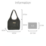 Weiyinxing Ladies Korean Version Fashion Plush Shoulder Bage Large Casual Reversible Capacity Shopper Corduroy Tote Bags for Women