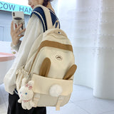 weiyinxing Fashion Kawaii Girls Bookbag Cute Rabbit Design Waterproof School Bag Women Backpack for Teens Rucksack Travel Mochila