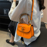 Weiyinxing Designer Women Shoulder Bags Bamboo Handle Handbag Brand Crossbody Bags Trend New Cute Purse High Quality Saddle Tote Bag