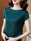 Weiyinxing Short Sleeve Blouse Women Blusas Mujer De Moda 2023 Verano Casual O-Neck Chiffon Blouse Shirt Women Tops Blouses E850