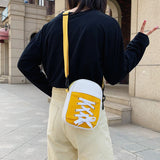 Weiyinxing Women Bag Canvas Bag Fashion Creative Personality Shoes Shape Shoulder Crossbody Bag Female Funny Handbag and Purses