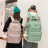 weiyinxing New Waterproof Nylon Women Backpack Female Multiple Pockets Cool Travel Bag Boy and Girl Big Capacity Schoolbag Bookbag