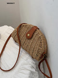 Weiyinxing Cute Fashion Straw Woven Crossbody Bags New Small Luxury Designer For Women Handbag And Purse Summer Beach Coin Wallet 2023