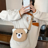 Weiyinxing Style Kawaii Bag Women Cartoon Plush Shoulder Bag For Women Crossbody Bag Small Phone&Purse Bag