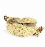 Weiyinxing Thick Chains Rattan Conch Women Shoulder Bags Design Wicker Woven Handbags Luxury Summer Beach Straw Bag Bali Purse