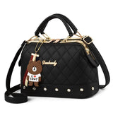 Weiyinxing Women 2023 New European and American Fashion Women's Bag Lingge Small Fragrant Handbag Boston Shoulder Bag