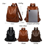 Weiyinxing Designer Pu Leather Backpack Women Large Capacity Travel Backpacks Female Fashion Anti-theft High Quality Bag for Girls