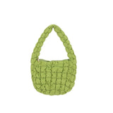 Weiyinxing Quilted Small Tote Bag Designer Ruched Canvas Shoulder Bags Casual Nylon Padded Handbags Simple Female Purses 2023 Sac