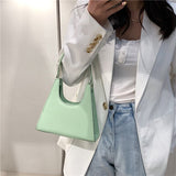 Weiyinxing Solid Color PU Leather Shoulder Messenger Bags For Women 2023 Summer Luxury Brand Crossbody Handbags And Purses Lady Tote