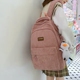 weiyinxing Corduroy Woman Backpack School Backpacks For Teenage Girls Boys Luxury Harajuku Female Fashion Students Lady Book BagPack