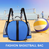 Weiyinxing Soccer Carrying Bag Portable Round Shaped Volleyball Storage Pouch Elastic Removable Shoulder Strap Hook for Outdoor Sports