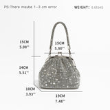 weiyinxing Diamonds Clip Shell Women Handbags Crytal Mesh Shoulder Crossbody Bags Glitter Rhinestone Evening Party Small Purse 2023