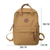 weiyinxing Fashion Teens Bookbag Canvas Mochila for Girls Boys Black Schoolbag Backpack Women Travel Bag College Solid Rucksack