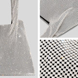 weiyinxing Diamonds Small Tote Bag Designer Crystal Mesh Women Handbag Luxury Rhinestones Evening Bag Shinny Small Party Purse 2023