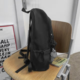 weiyinxing Fashion Lovers Bookbag Waterproof Nylon Leisure Rucksack for Women Travel Mochila College Laptop Backpack Shool Bag